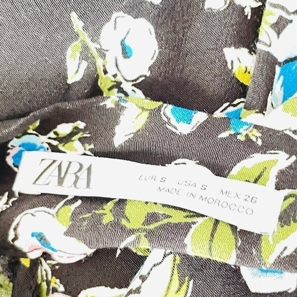 Zara open criss cross floral tank top size small y2k - Picture 5 of 5